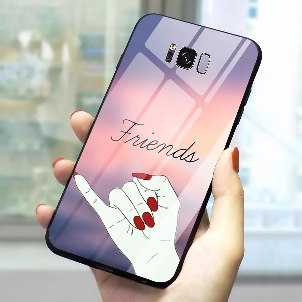 Чехол для телефона Samsung Note 8 всегда будет лучшим другом закаленное Стекло чехол 9 S7