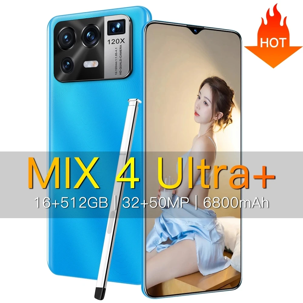 MIX4 Ultra смартфон с 5 дюймовым дисплеем ОЗУ 16 ГБ ПЗУ 6 7 50 МП 512 мАч| |