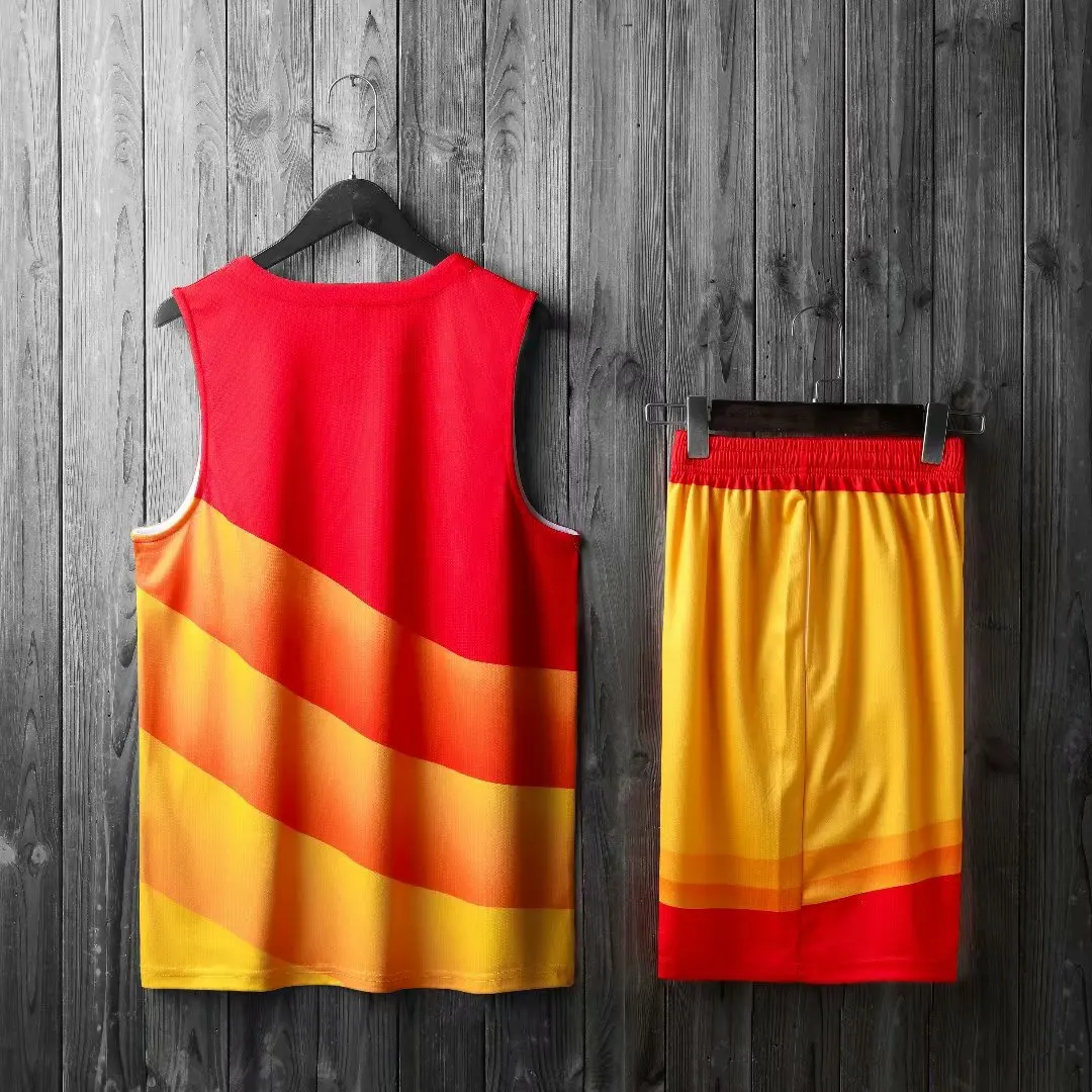 Яркие Мужские дышащие однотонные баскетбольные Джерси комплект униформы