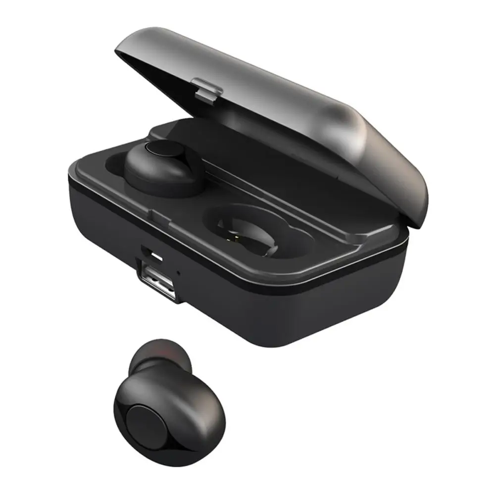 Simple Style F9 TWS Bluetooth 5,0 спортивные наушники стерео Беспроводная Hi-Fi гарнитура 7 стилей невидимые мини-наушники с светодиодный зарядным устройством для телефона - Цвет: Simple Style
