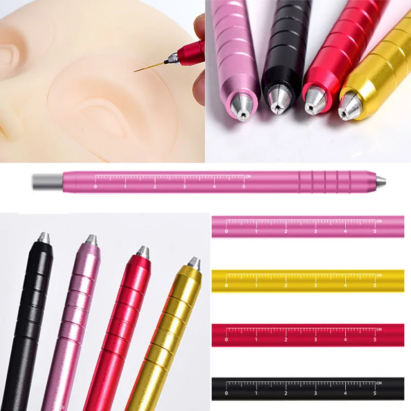New Microblading PenWith Ruler Kit Caneta Tebori Perfect Wires Classic Manual Eyebrow Tattoo Gun | Красота и здоровье
