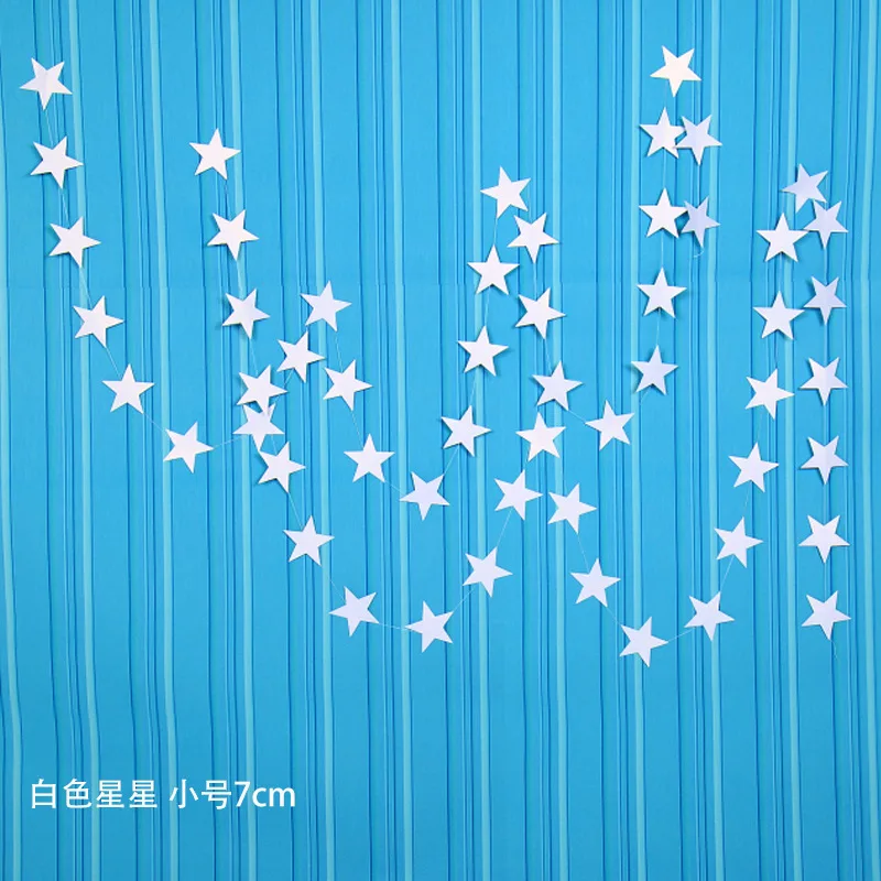 

Five-pointed Star Shape Paper Banner Birthday Party Home Decoration Supplies Wedding Hanging Garland Baby Shower Crafts Supplies