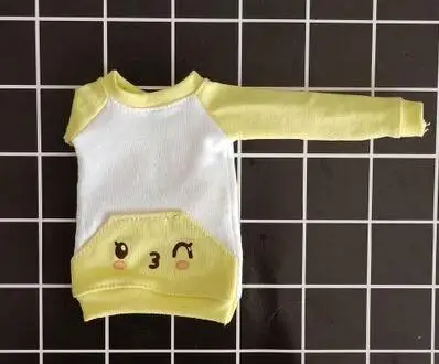 yellow hoodie Одежда для кукол Blyth Розовая Желтая толстовка с капюшоном+ юбка-комбинезон, наряд для кукла 1/6 аксессуаров(подходит для ob24, blyth, pullip, Barbies, кукла 1/6 - Цвет: yellow hoodie