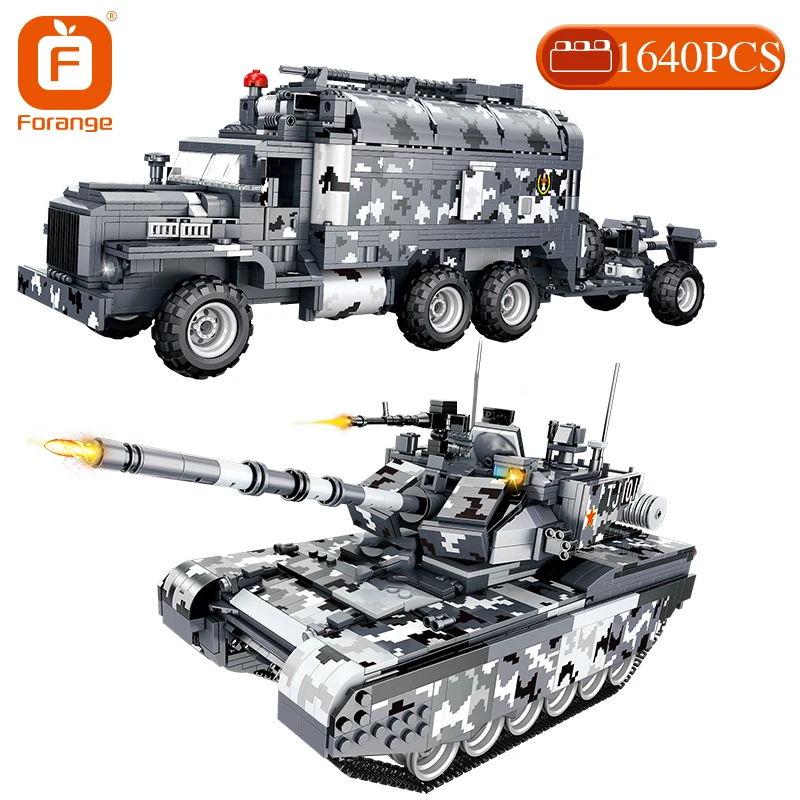 Строительные блоки Forange деформация автомобиля ракета грузовик модель танка