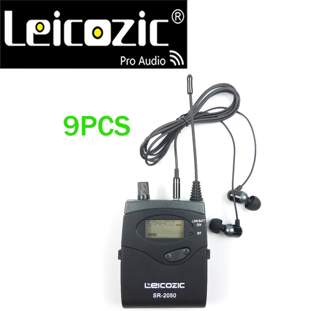 구매 Leicozic-sr2050 Iem 인이어 모니터 시스템 9 피스 수신기, 전문 무대 장비 광저우 악기