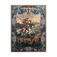 49x69cm Brave And Dragon Design Tapestry Wall Hanging  Dorm Decor Silk Rug