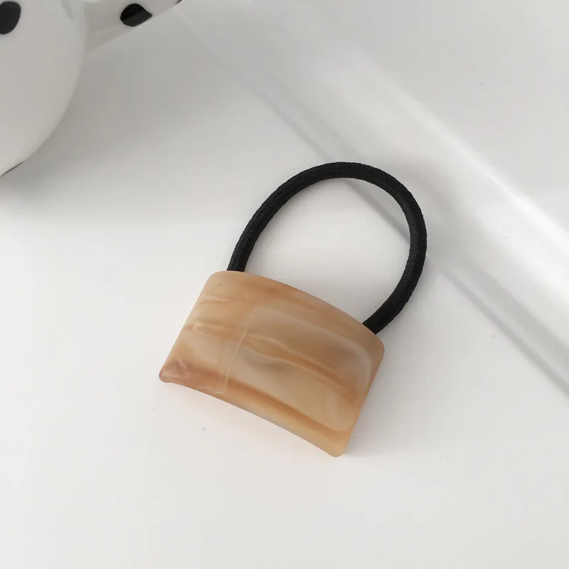 Резинка для волос с матовой текстурой древесины геометрические эластичные