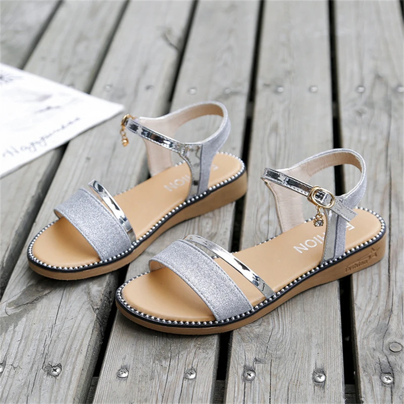 

Women's shoes sandals 2021 summer new style flat shoes casual low-heeled belt outer wear fashionable platform shoes sandals