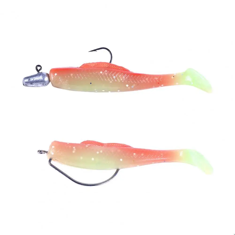 

6Pcs/Set 8cm Plastic T Tail Fake Lure Soft Faux Fish Baits Bionic Fishing Tackle