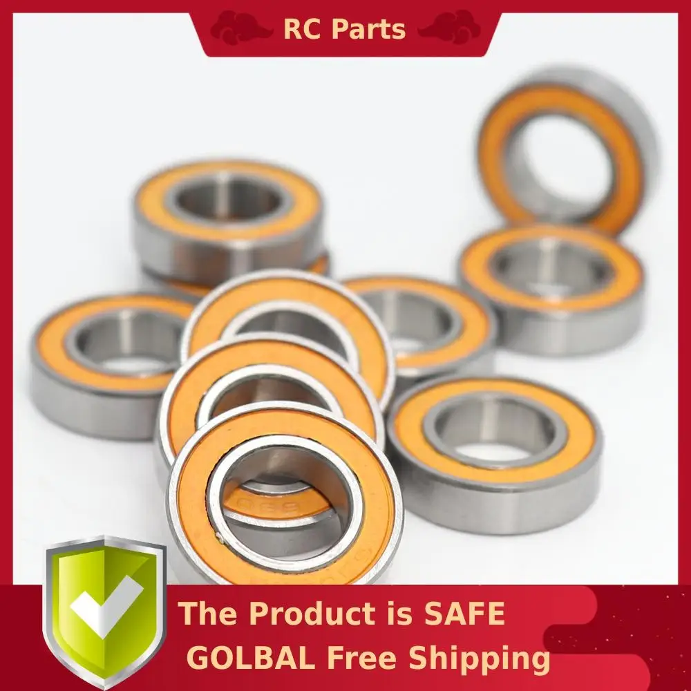 

6800RS Bearing ABEC-3 (10PCS) 10*19*5 mm Thin Section 6800-2RS Ball Bearings 61800 RS 6800 2RS With Orange Sealed L-1910DD