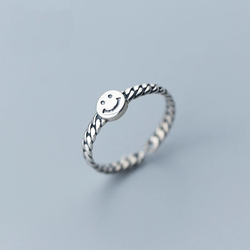 Модные кольца из стерлингового серебра 925 пробы регулируемые тайского для женщин