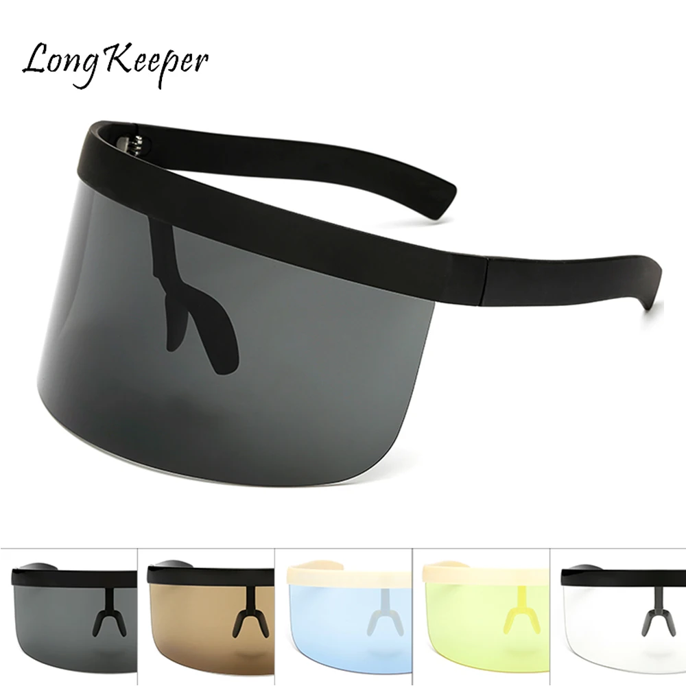 Винтажные негабаритные солнцезащитные очки с защитным козырьком для женщин