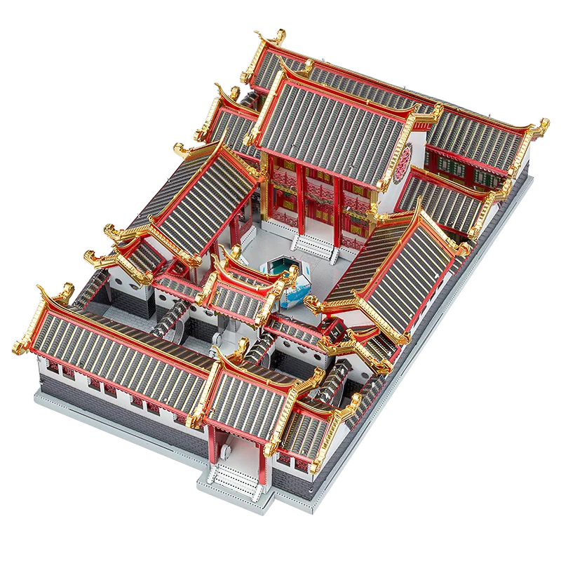 

PMA 3D Metal Puzzle Chinese Style BeiJing Courtyard House Building 3D Laser Cut Model Collection Gift Adult Jigsaw Toys