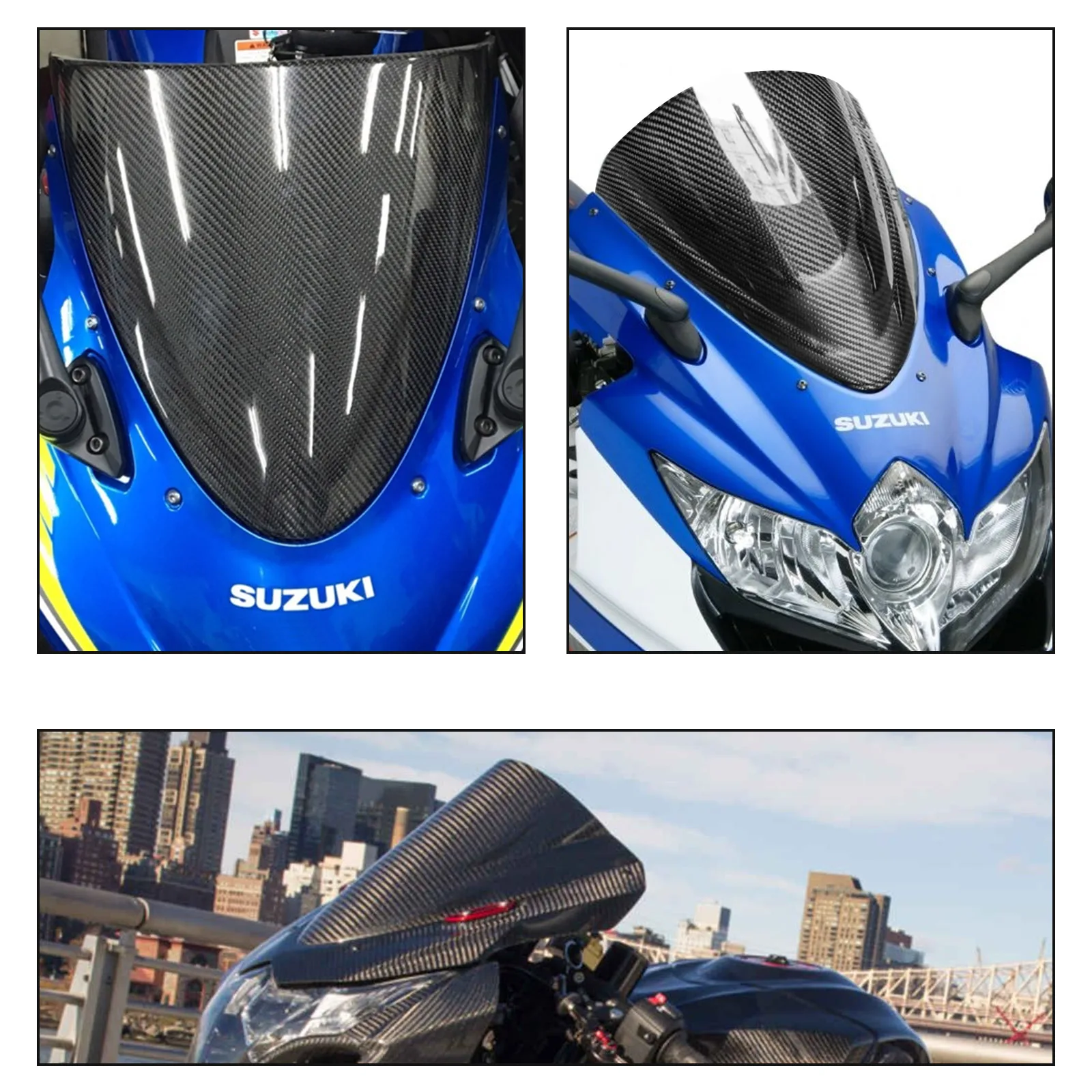 Ветровое стекло для Suzuki GSXR 600 750 K6 GSXR600 GSXR750 2011-2021 100% углеродное волокно ветровое
