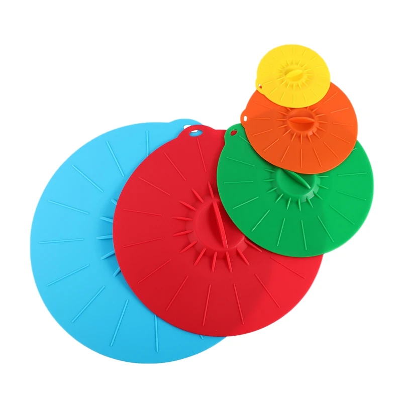 

Set of 5 silicone Microwave bowl cover cooking pot pan lid Cover-Silicone food wrap cooking tools kitchen utensil