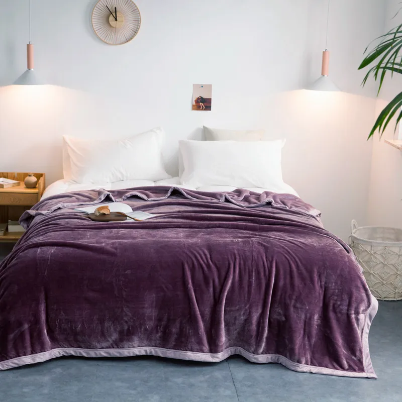 Супер мягкое Коралловое Флисовое одеяло 400 г/кв. М однотонный чехол для дивана