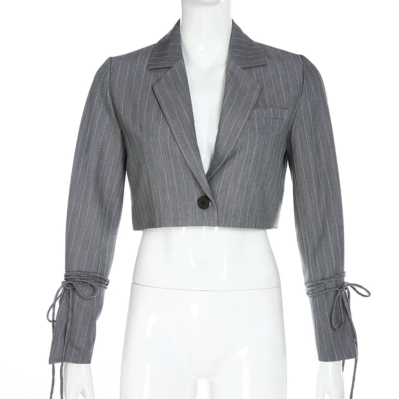 2019 Демисезонный взрыв моды новые ритме уличной в полоску короткие костюм