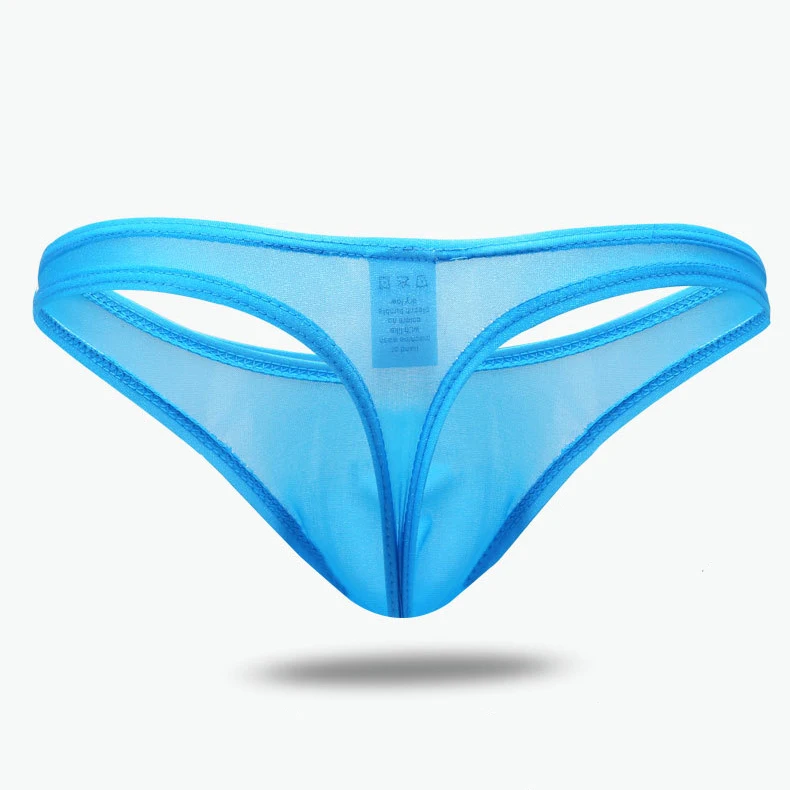 Сексуальные мужские стринги Ракушки ультра тонкий лед шелковые Гей Трусы Сисси