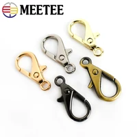 meetee 1030pcs 3x27mm metal lobster hook clasp pendant keychain buckle diy bags chain strap hang buckles hardware accessories