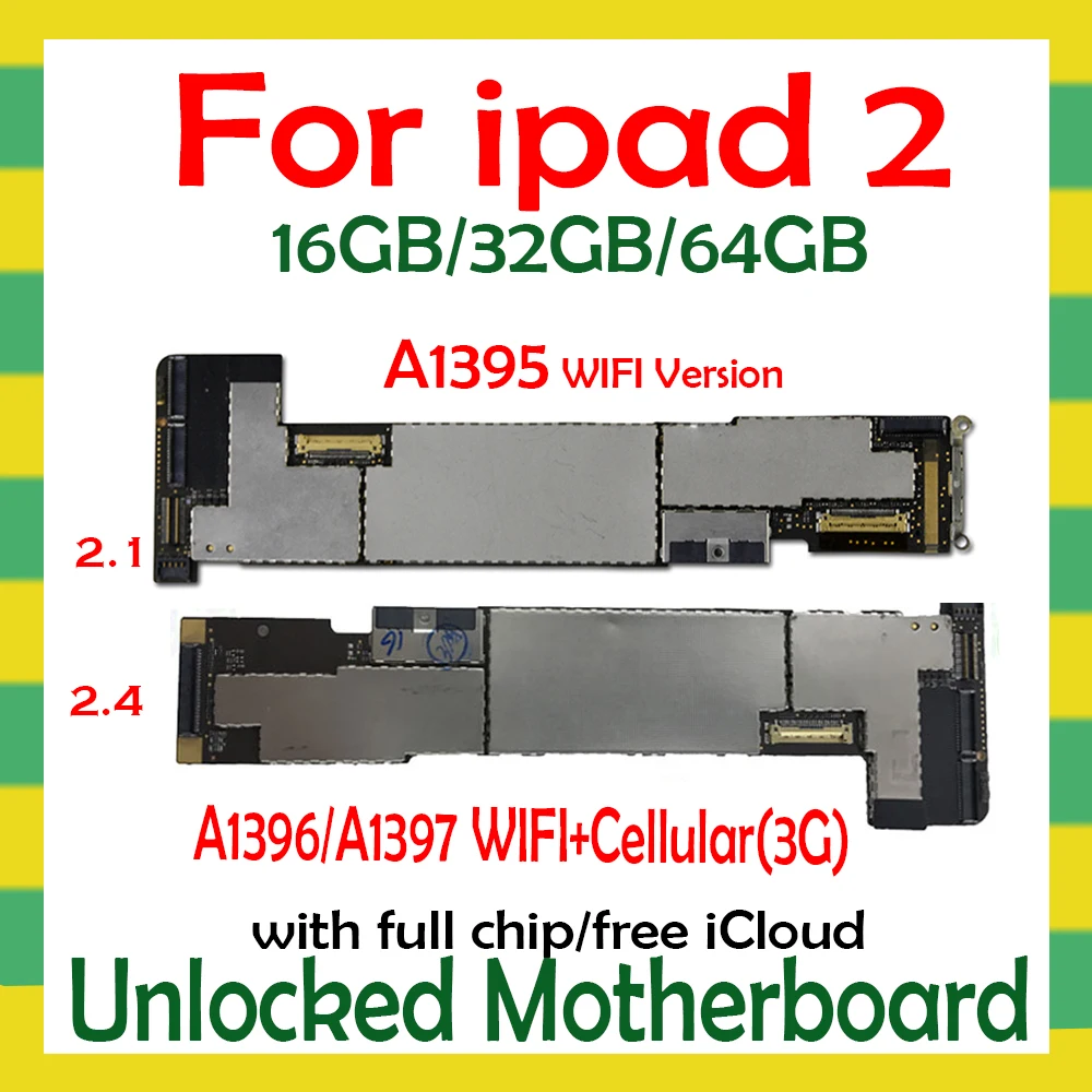 Материнская плата для IPad 2 3G WLAN сотовая 16 ГБ 32 64 логическая A1395 A1396 A1397 полные чипы