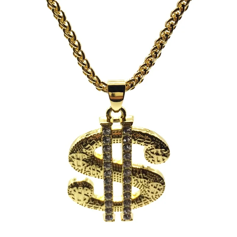 2021 доллар ожерелье символ доллара кулон хип-хоп личность универсальная уличная