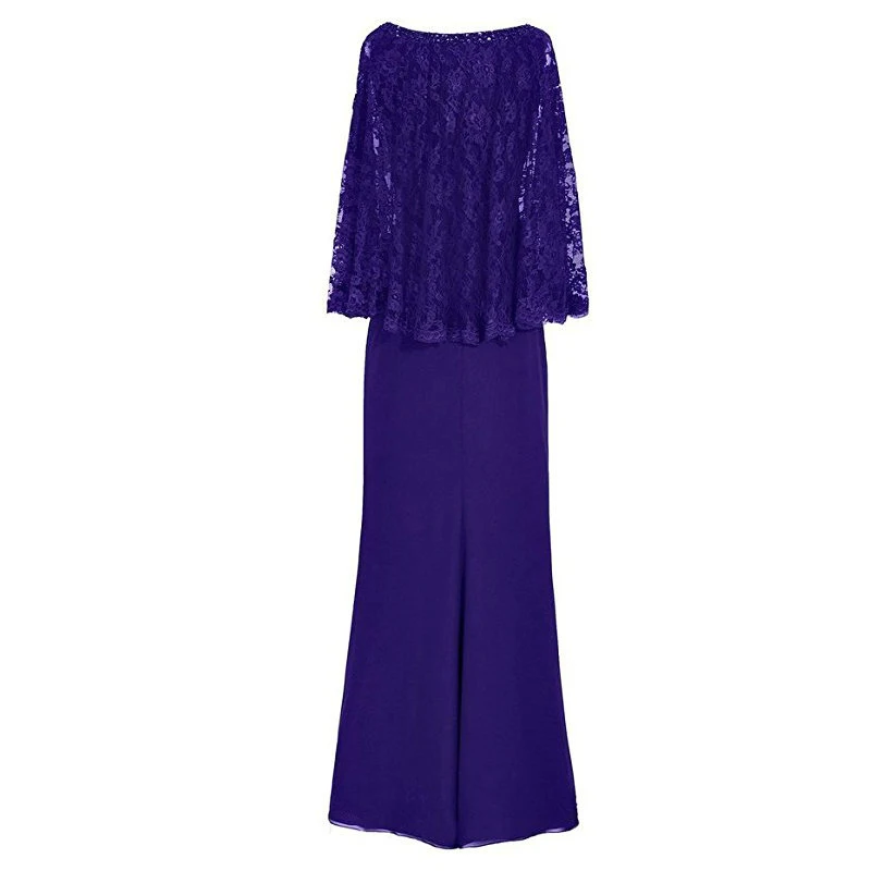 Женское шифоновое платье до пола элегантное кружевное большого размера для