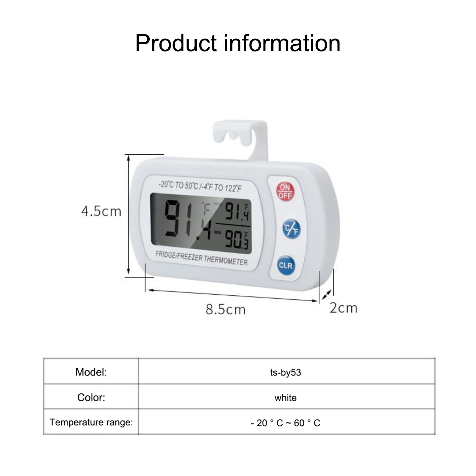 digital refrigerator thermometer lcd waterproof precision electronic thermometer with adjustable stand kitchen supplies free global shipping