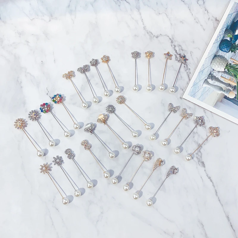 Женская модная брошь с искусственным жемчугом булавка в виде цветов украшение