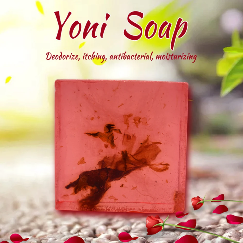 Rose Yoni Soap 100% Handmade Natural Organic Vagina Cleaning Bar Women Vaginal Odor Germs Deep Cleanse Feminine Hygiene | Красота и