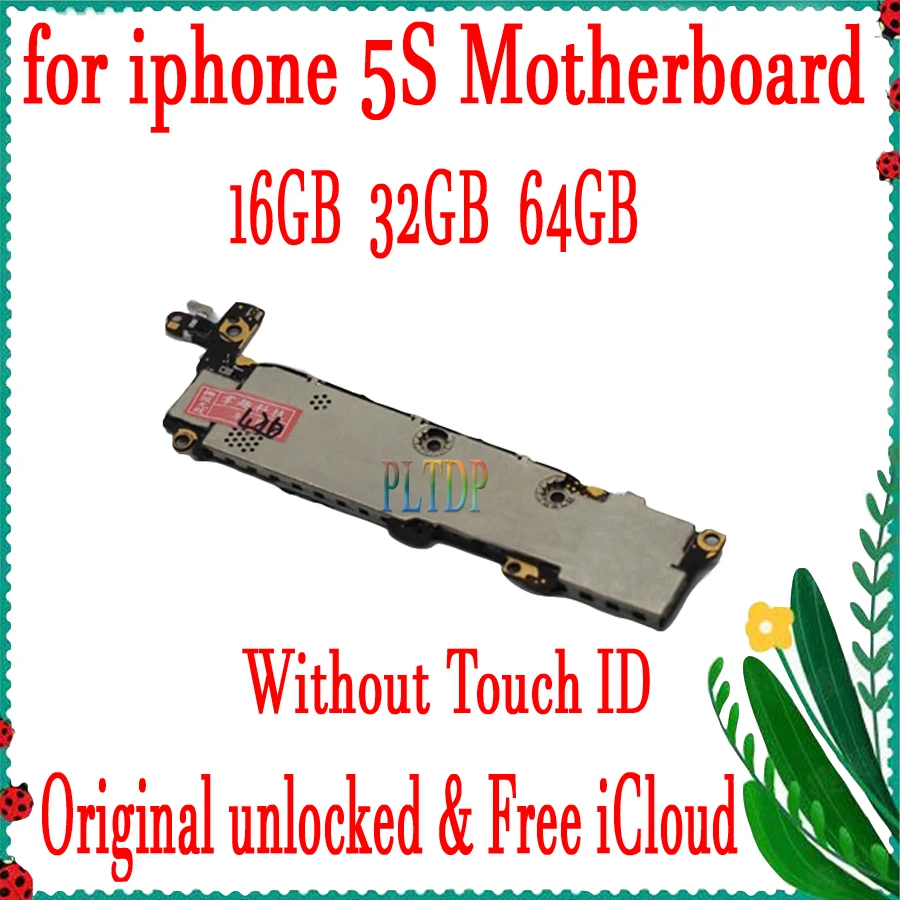 Полностью разблокированная материнская плата для Iphone 5S 100% оригинал iphone с