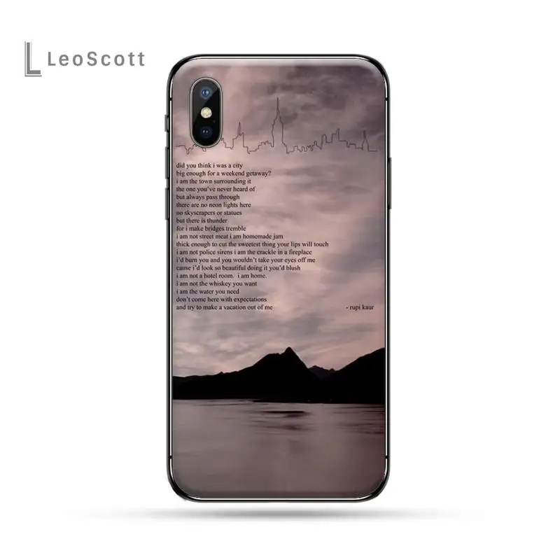 

Rupi Kaur Beach Sea Mountain Lines Art luxury Anti-fall Phone Case for iPhone 11 12 pro XS MAX 8 7 6 6S Plus X 5S SE 2020 XR