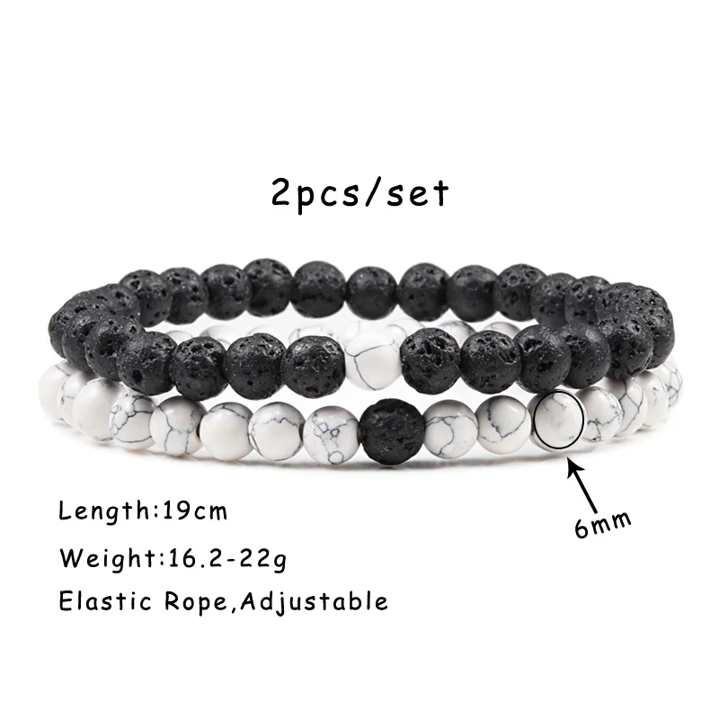 Лидер продаж 2 шт./компл. 7 стильных парных браслетов классический браслет из