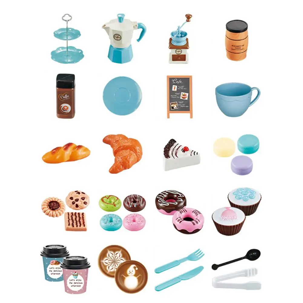 

Play House Kitchen Toy Coffee Snack Afternoon Tea Set Children's Play House Toys Kid Toys