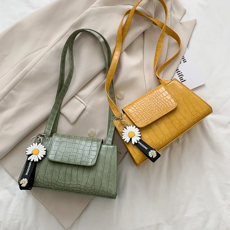 

Women's Shoulder Bag 2021 Summer Texture Casual Mini Bag New Fashion Crocodile Pattern All-Match Ladies Hand Bag Bolsos De Mujer