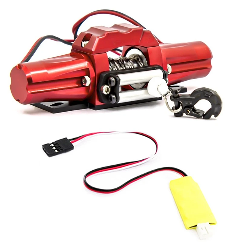 

Double Motor Metal Automatic Winch for 1/10 RC Crawler Car Axial SCX10 TRAXXAS TRX4 RC4WD D90 Upgrade Parts Accessories