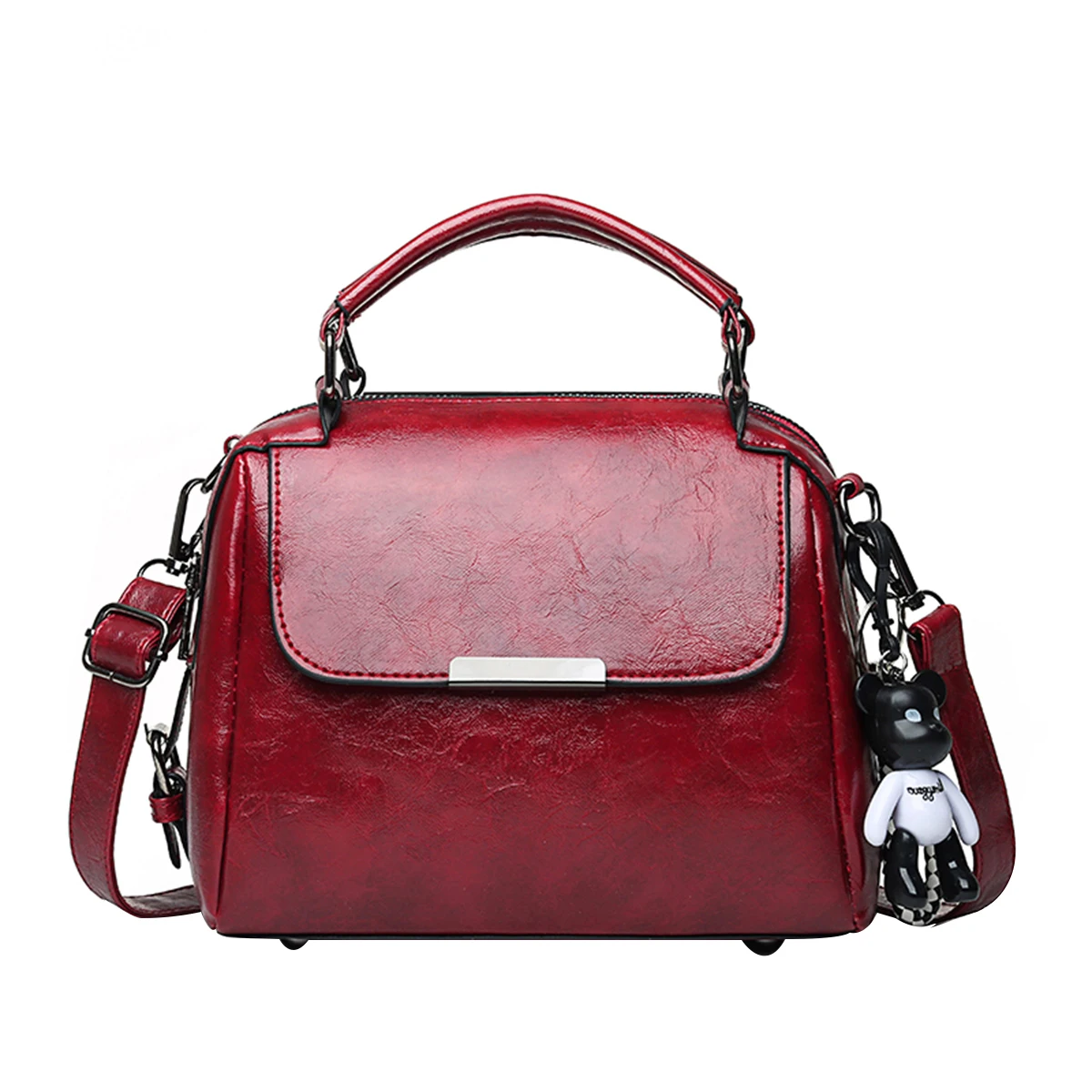 

Women Leather Crossbody Purse, Elegant Shoulder Bag Lightweight Top Handle Satchel with Adjustable Strap