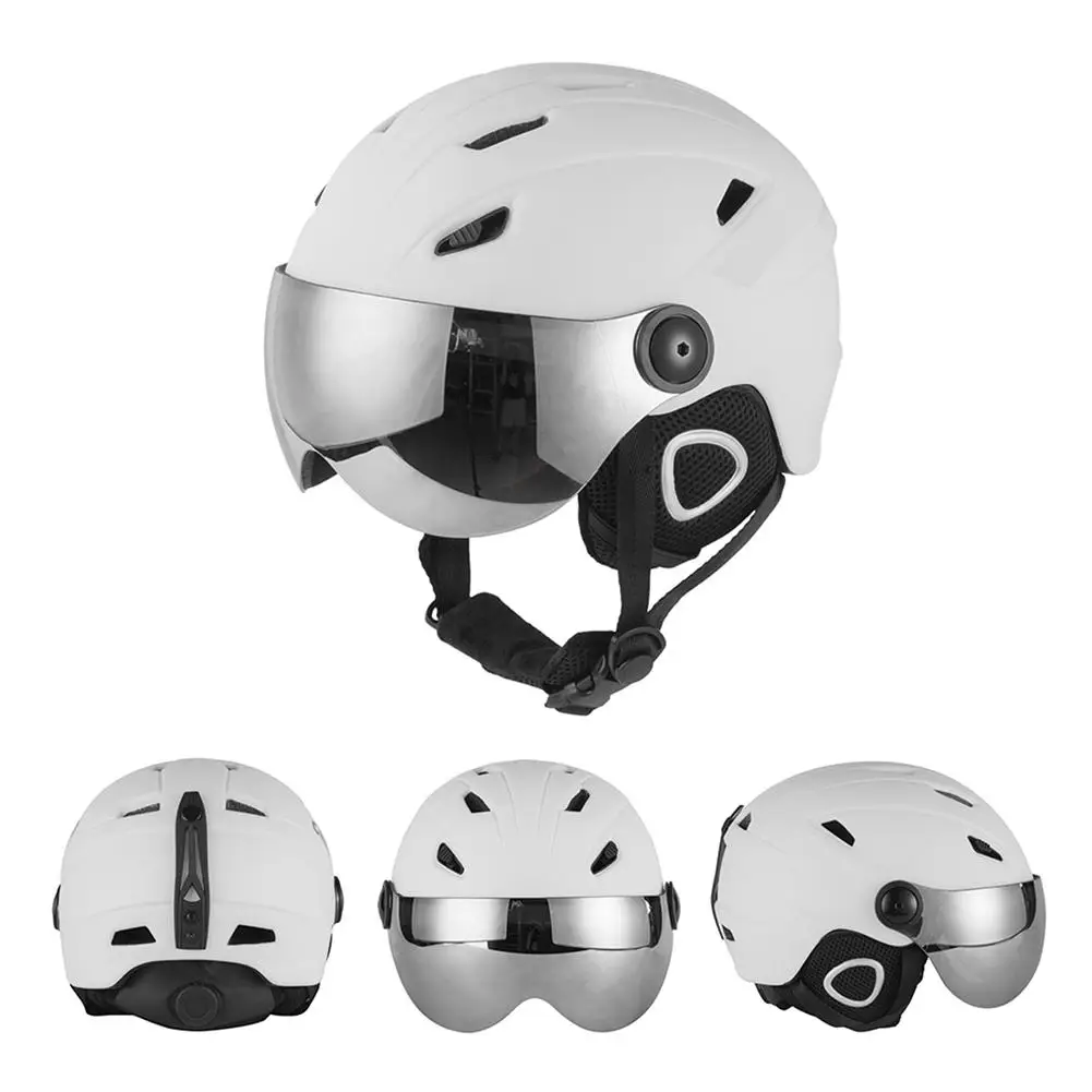 Зимний горнолыжный шлем защитный колпачок очки для катания на сноуборде маска