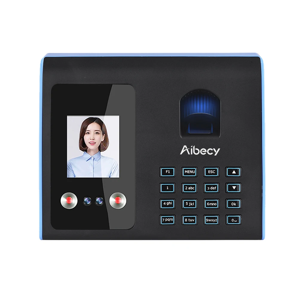 

Aibecy Intelligent Attendance Machine Face Fingerprint Password Recognition Mix Biometric Clock for Employees