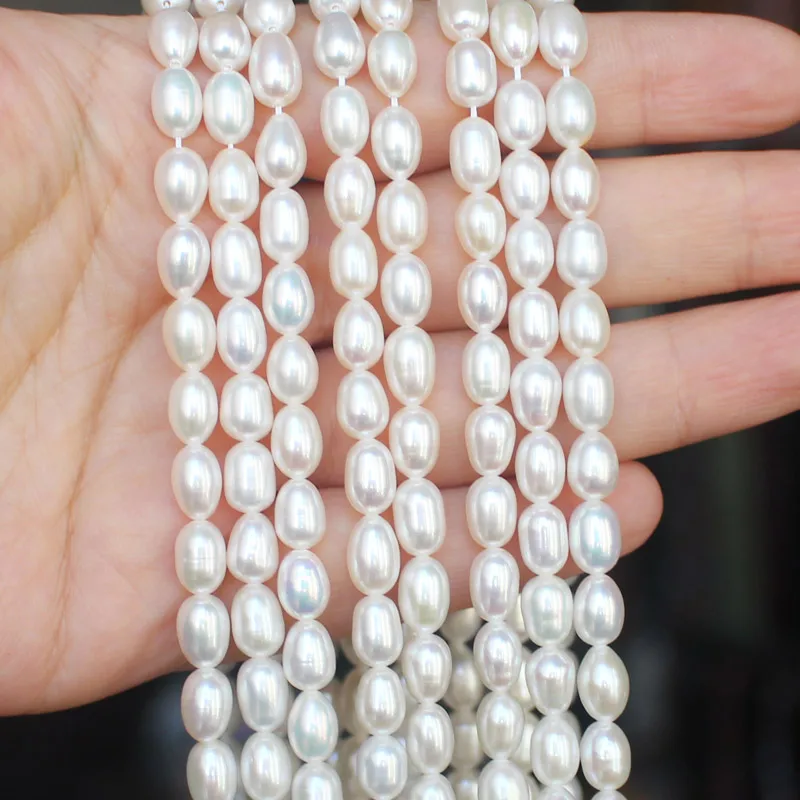100% натуральные пресноводные жемчужные овальные бусины россыпью для