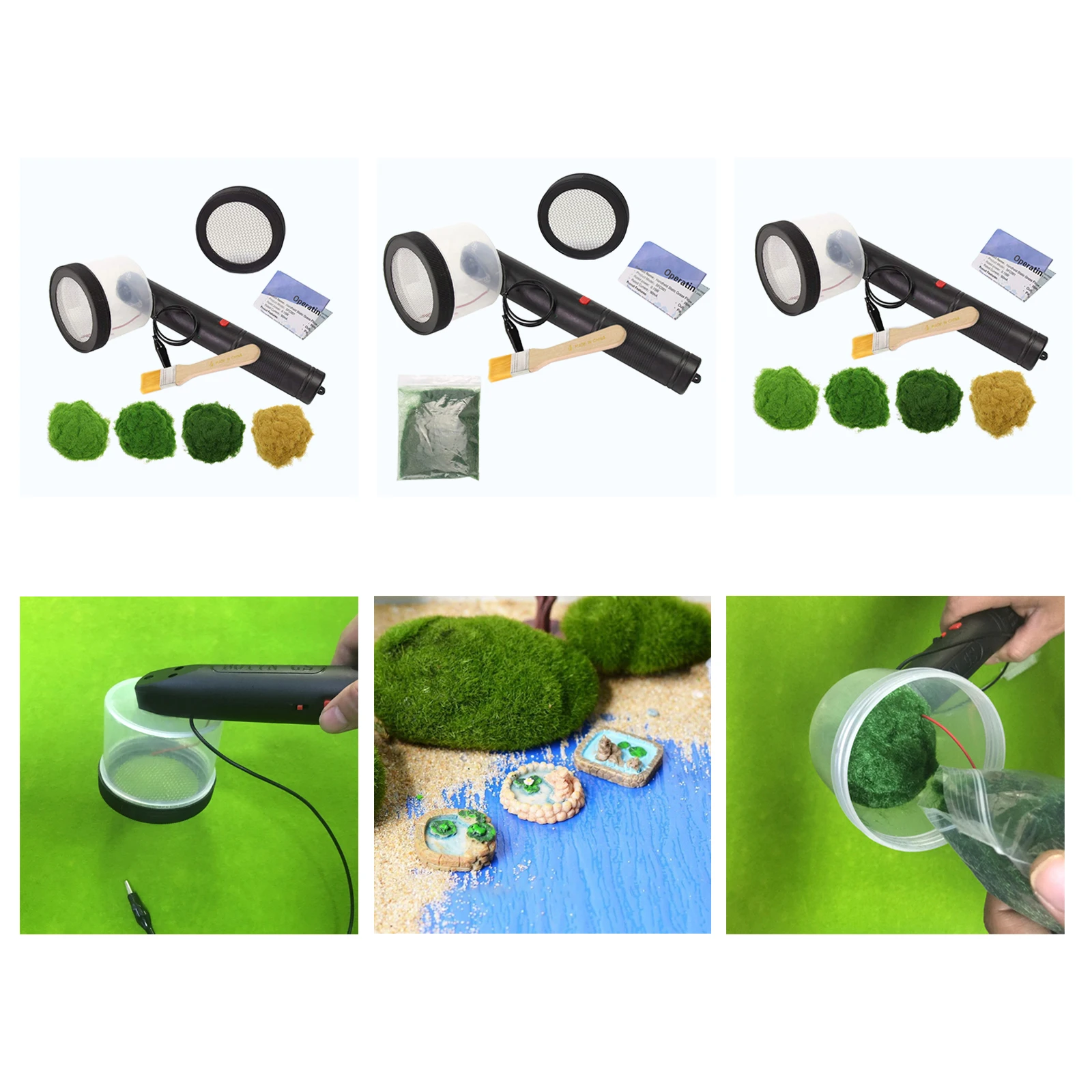 

Mini Flocking Machine Grass Applicator for Train Model Diorama Scenery