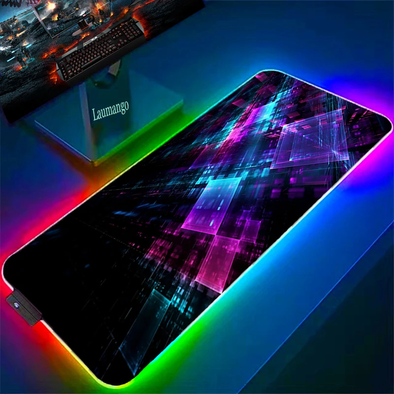 

Large Anime Mouse Mats Xxl RGB Pc Gamer Accessories Abstract Style Yugioh Playmat Gaming Computer Mat Keyboard Pad Deskmat Rug