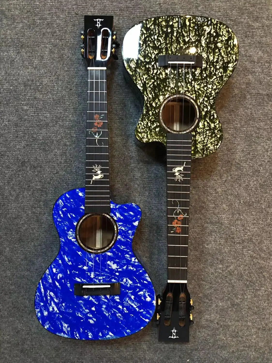 

26 inch peach core ukulele all single blue