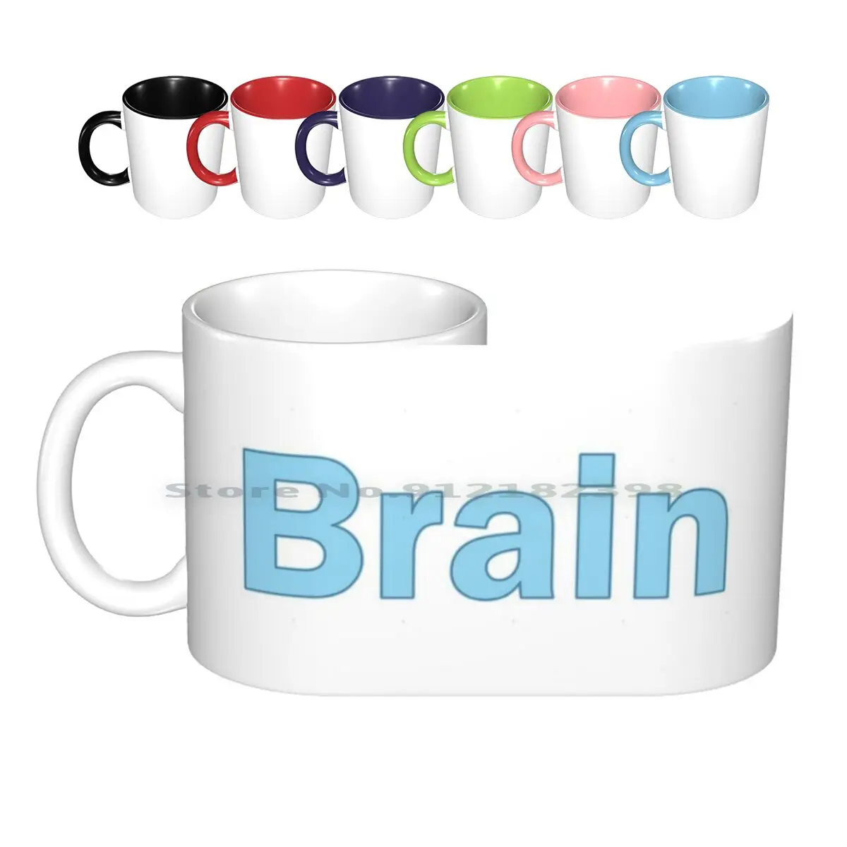 

Brain Blue Name Personalised Lettering Text Ceramic Mugs Coffee Cups Milk Tea Mug Brain Brain Name Name Month Year Years Old