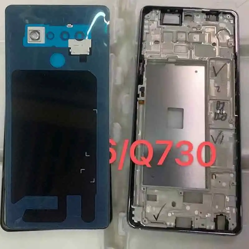 

Задняя дверь Корпус с рамкой для LG Stylo 6 / K71 / Q730 LMQ730TA LMQ730HA Батарея крышка объектив для рамы камеры с логотипом