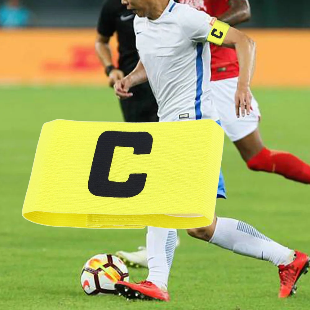 

Football Soccer Captain Armband Adjustable Soccer Rugby Basketball Player Bands (Black)