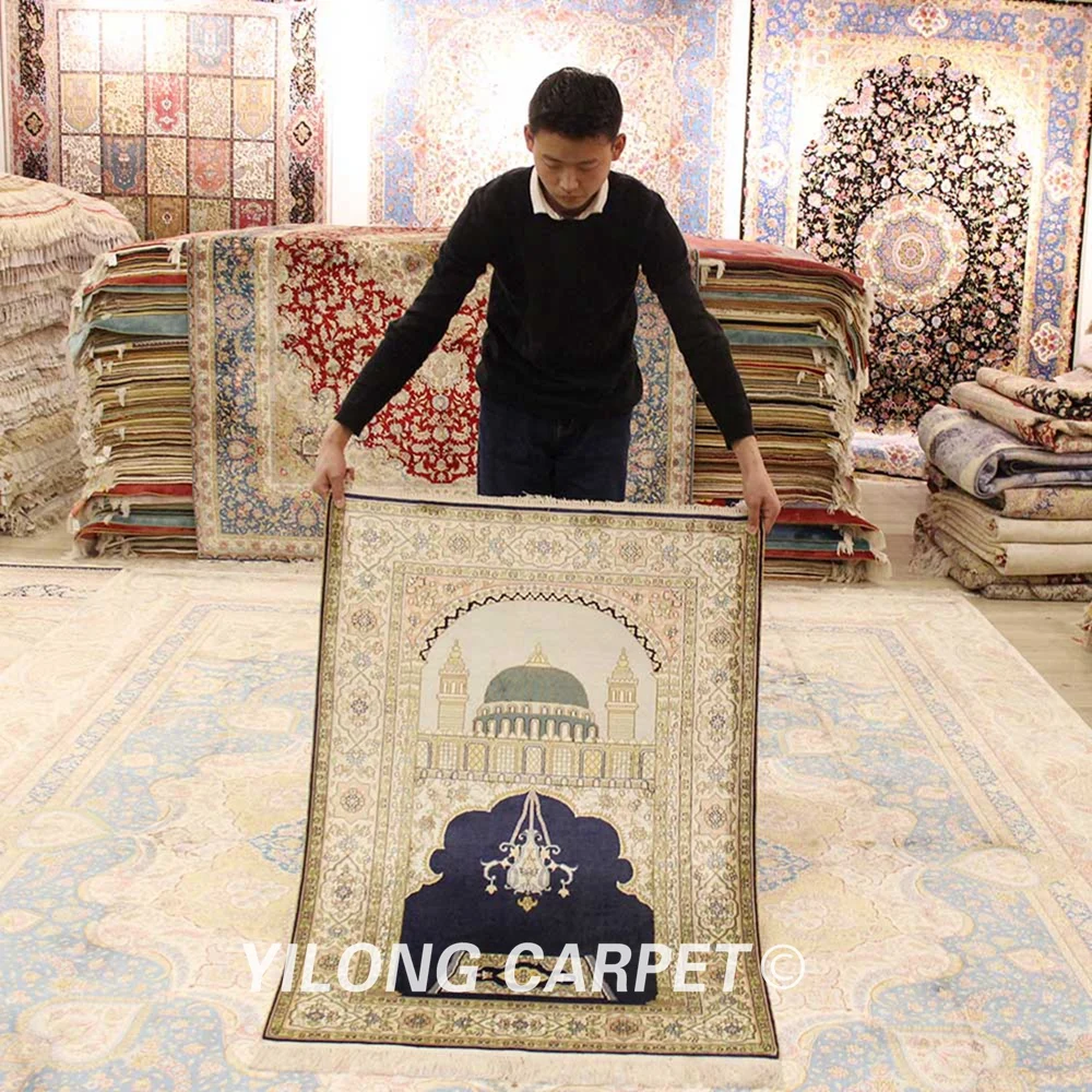 Yilong 2 8 'x 4' персидские шелковые коврики традиционный ковер ручной работы для