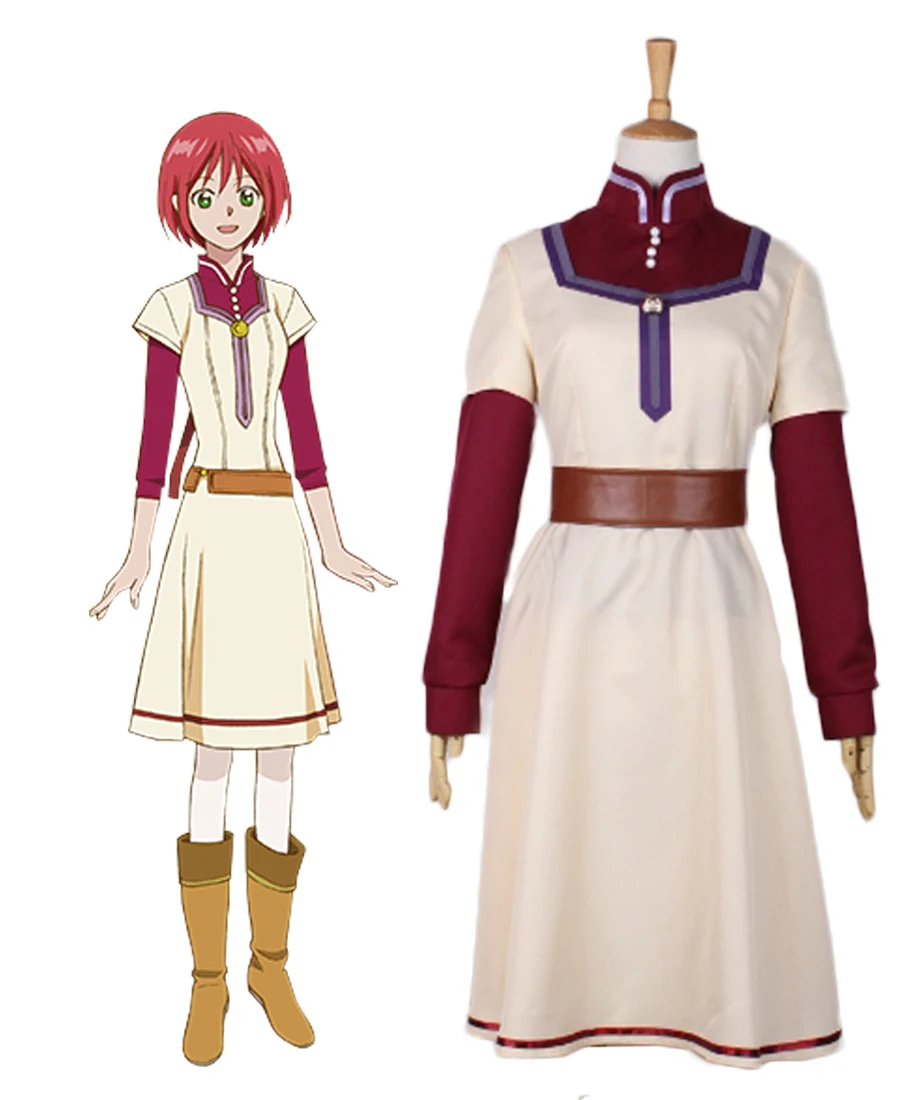 Snow White with the Red Hair Shirayuki Chemist pharmacist Cosplay Costume | Тематическая одежда и униформа