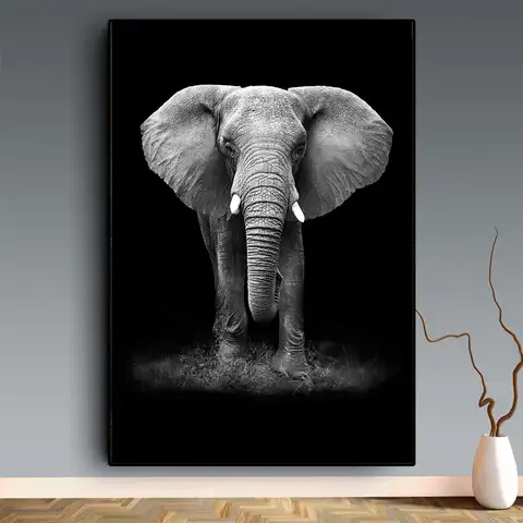 Настенная картина с черно-белыми фотографиями в африканском стиле