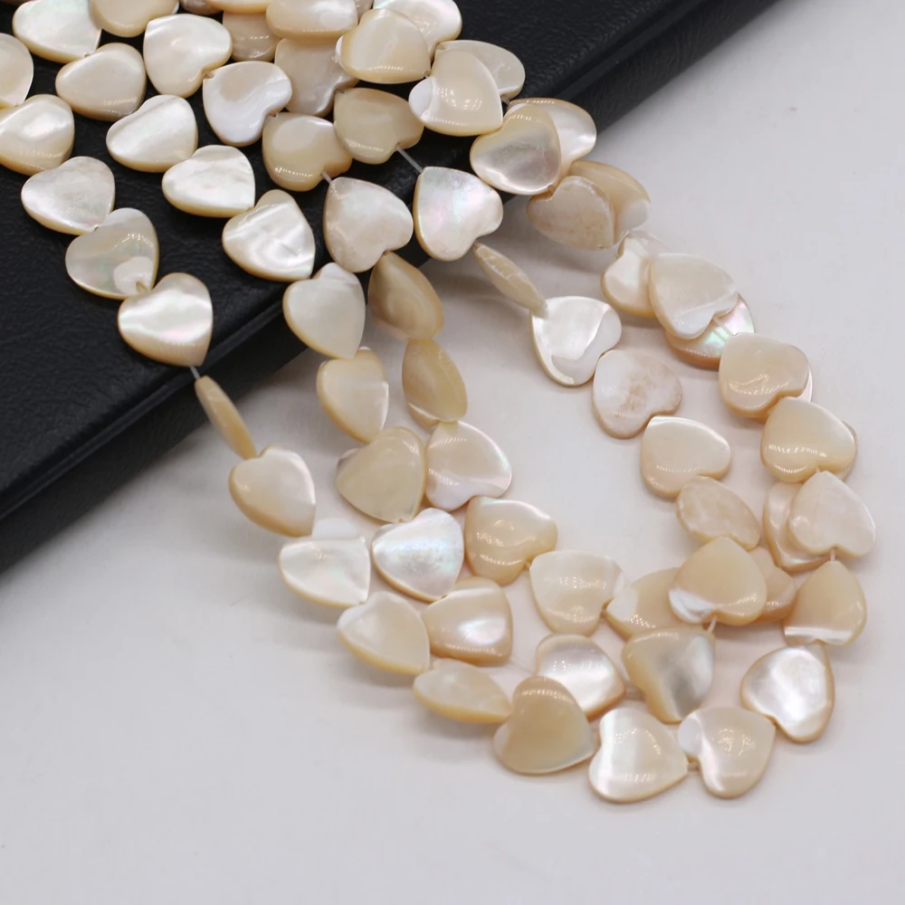

yachu Natural Shell Mother Yellow Heart Shaped Trend Beaded for Making DIY Necklace Bracelet Gift