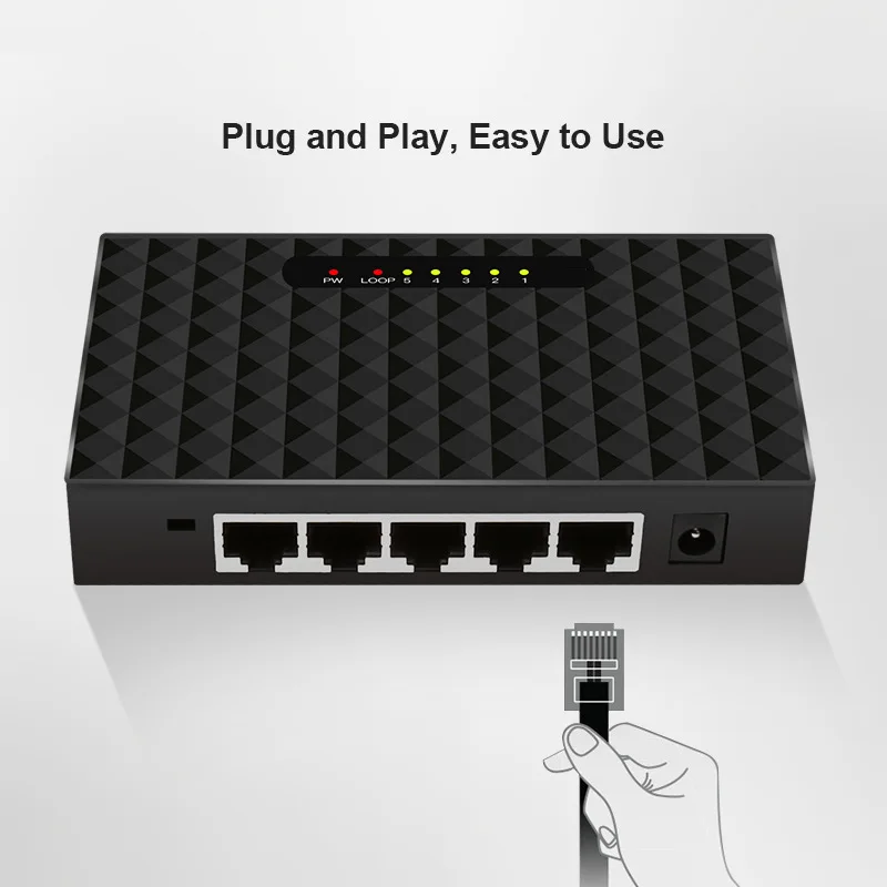 10/100/1000 Мбит/с 5 Порты и разъёмы Gigabit ЕС разъем сетевой коммутатор Ethernet RJ45